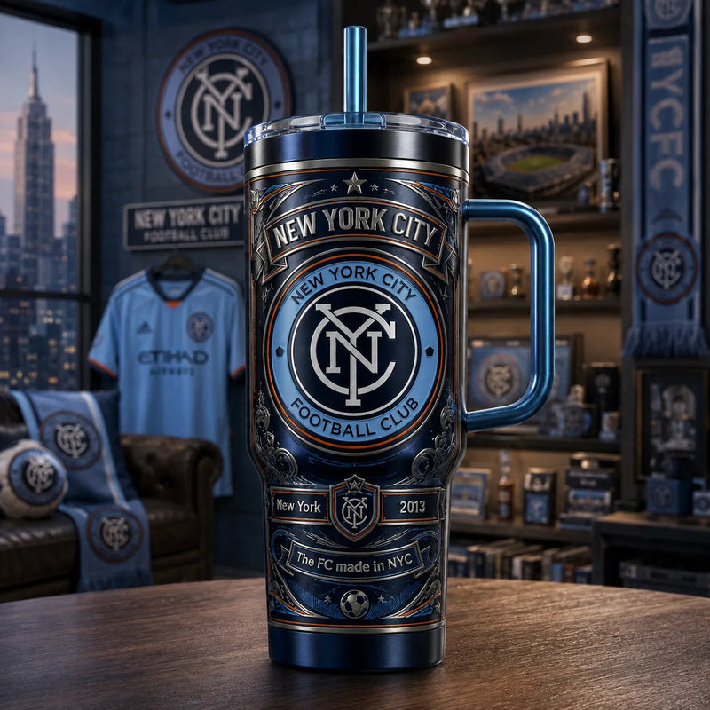 NYCFC Heritage Crest - Navy and Sky Wraparound Tumbler