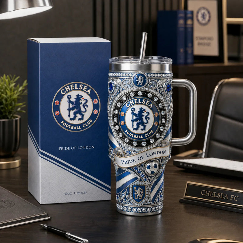 CHE Pride of London - Ornate Crest Tumbler in Royal Blue