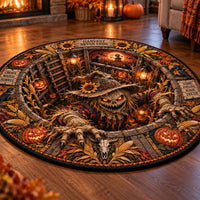 Harvest Never Ends - A Round Rug That Opens Into the Field
