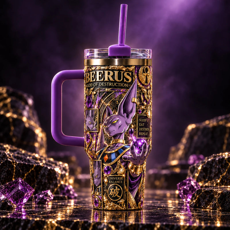 Beerus - Gilded Violet Regalia, Composed and Sovereign