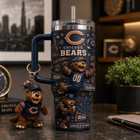 CHI Bear Down - Navy Wraparound Mascot Tumbler