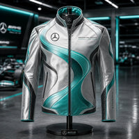 MER Chrome Current - Teal and Silver Panel Racing Jacket