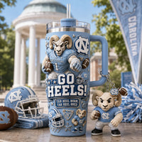 UNC Go Heels - Carolina Blue Layered Tumbler Graphic