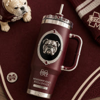 MSST Heritage - Bulldog Medallion Tumbler in Deep Maroon
