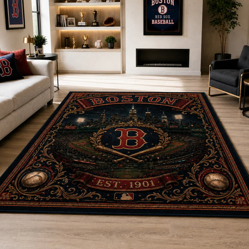 BOS Heritage Emblem - Vintage Ballpark Floor Composition