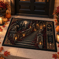 The Midnight Staircase - Gothic Ornament Entryway Doormat