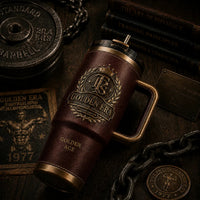 The Golden Era Crest - A Heritage Tumbler with Quiet Authority