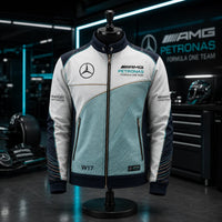 Paddock Calm - AMG Teal and White Panel Jacket