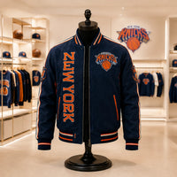 NYK Court Standard - Navy, Orange and Vertical Lettering