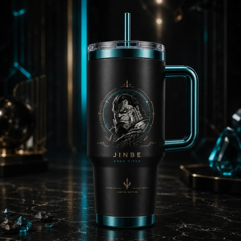Jinbe - Aqua Titan, a Study in Teal, Gold and Stillness