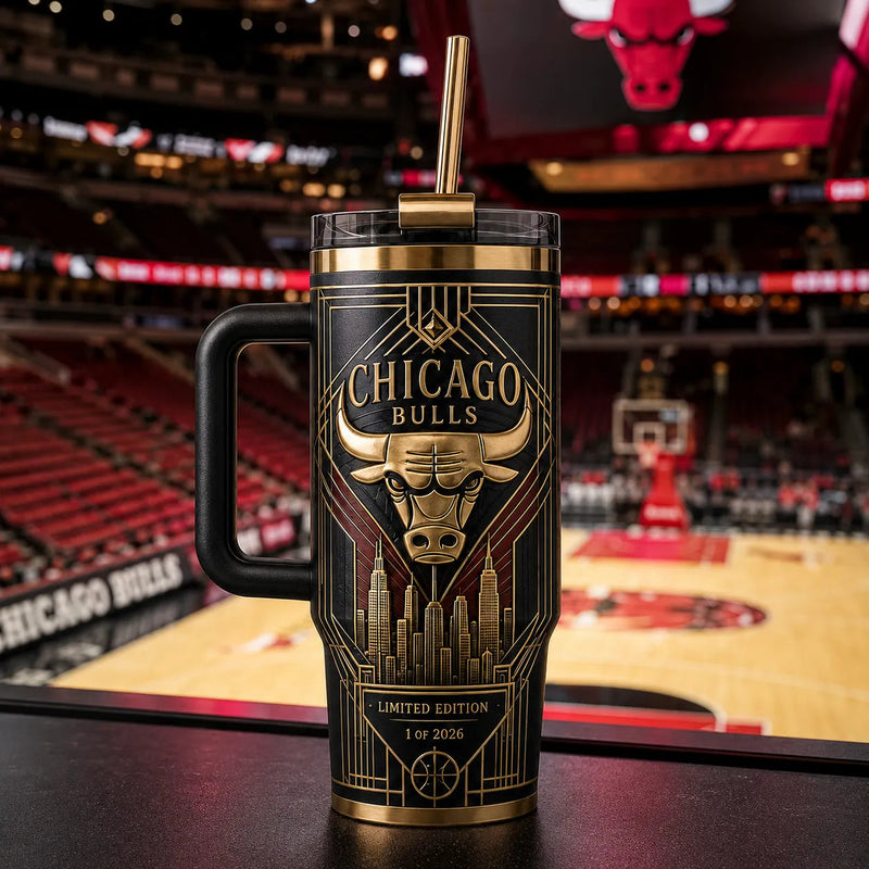 CHI Deco Gold - Bull Crest and Skyline Tumbler
