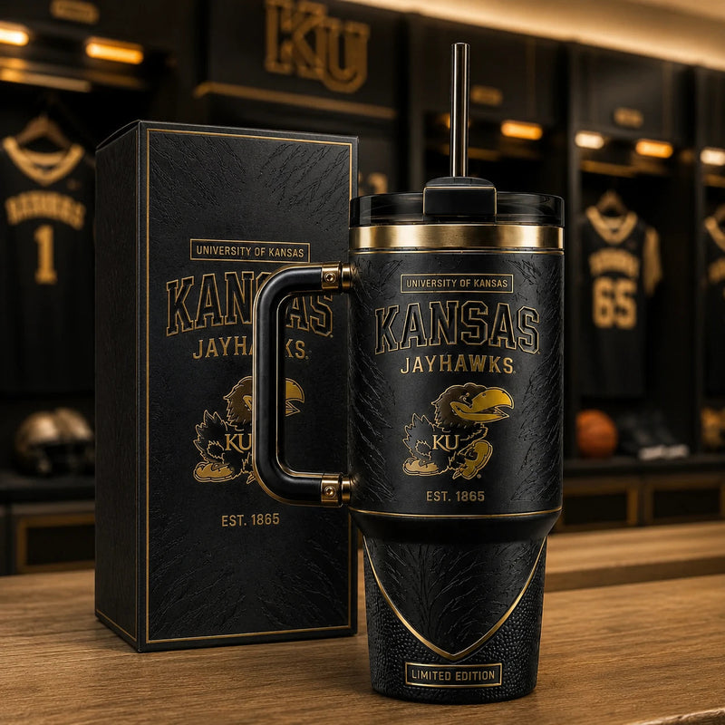 KU Blackout - Gold Lettering and Quiet Collegiate Confidence