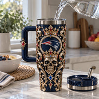 NE Regalia - Crowned Skull, Gilded Scroll and Navy Restraint