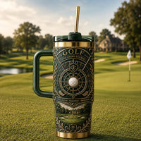 The Grand Course - Heritage Green and Gilt Tumbler