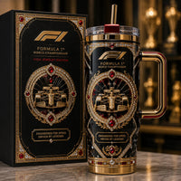 F1 Gilded Crest - Obsidian and Gold Ornamental Tumbler