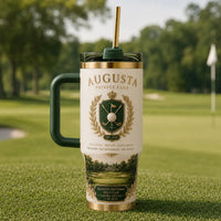 Augusta Crest - Heritage Club Tumbler in Ivory and Green
