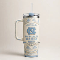 UNC Argyle Heritage - Carolina Blue Crest Tumbler