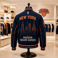NYK Court Standard - Navy, Orange and Vertical Lettering