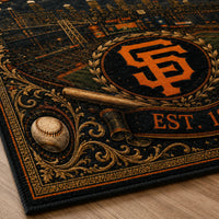 SF Heritage - Ornate Ballpark Medallion Floor Composition