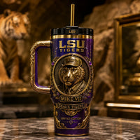 LSU Gold and Purple - The Mike VII Medallion Tumbler