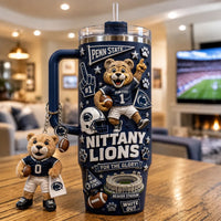 PSU Spirit Collage - Navy Wraparound Tumbler Graphic