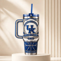 UK Heritage Crest - Cobalt and Silver Tumbler Composition