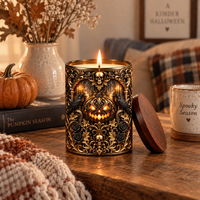 Some Beauty Lives In The Shadows - Gothic Halloween Candle
