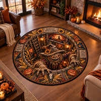 Harvest Never Ends - A Round Rug That Opens Into the Field