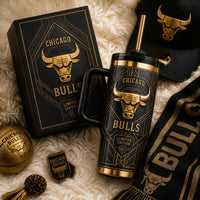 CHI Deco - Gold Bull Emblem on Black Tumbler