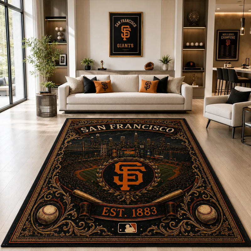 SF Heritage - Ornate Ballpark Medallion Floor Composition