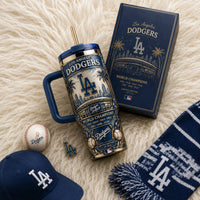LAD Heritage - Blue and Gold Wraparound Tumbler Design
