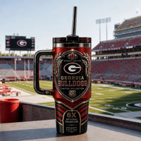 UGA Heritage Crest - Crimson and Black Tumbler Composition