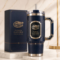 FLA Crest Panel - Navy and Gold Tumbler Composition