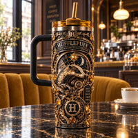 Just and Loyal - Gilded Badger Crest Tumbler