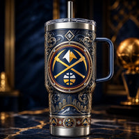 DEN Medallion - Navy and Gold Heritage Crest Tumbler