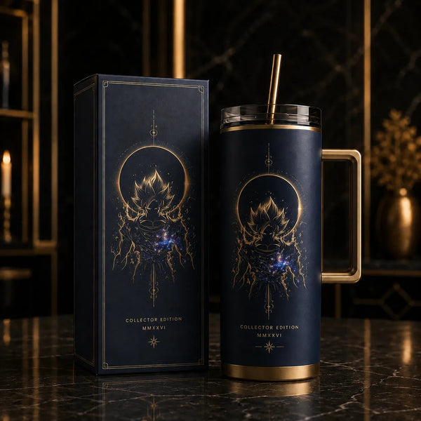Eclipse Line - Goku in Gold Ink and Nebula Blue - main
