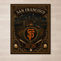 SF Heritage - Ornate Ballpark Medallion Floor Composition