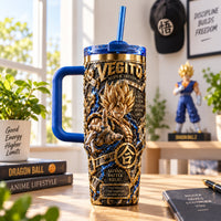 Vegito - Gilded Fusion Relic, Battle-Ready Tumbler Graphic