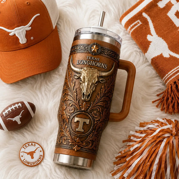 TEX Tooled Relief - Longhorn Emblem Heritage Tumbler - main