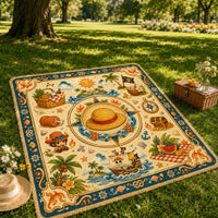 Straw Hat Meridian - Centered Compass Medallion Rug