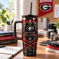 UGA Heritage Crest - Crimson and Black Tumbler Composition