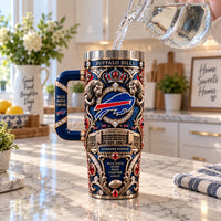 BUF Regalia - Crown, Bison and Stadium in Ornate Blue