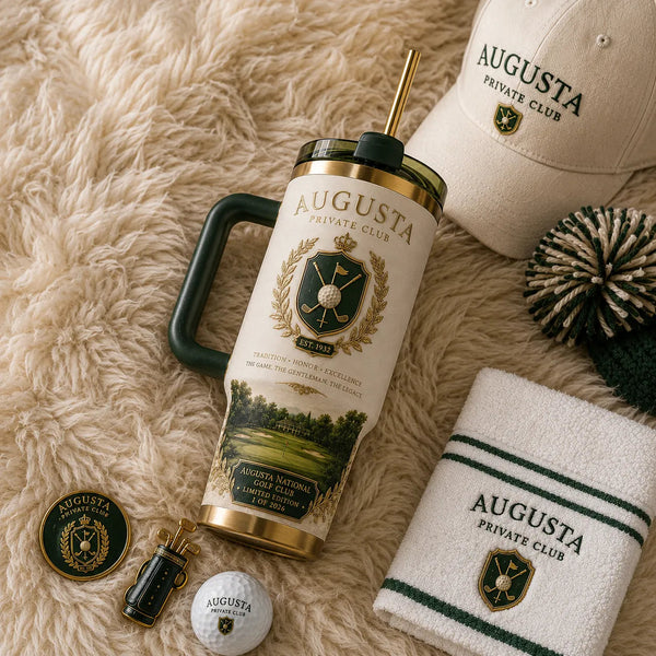 Augusta Crest - Heritage Club Tumbler in Ivory and Green - main