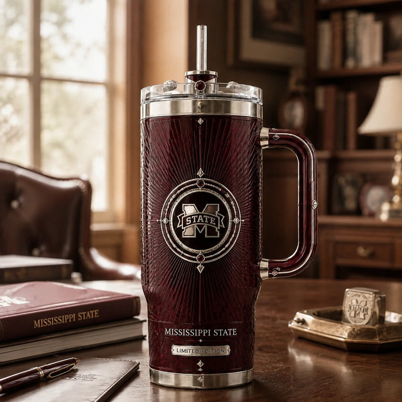 MSST Maroon - Sunburst Medallion Tumbler Composition