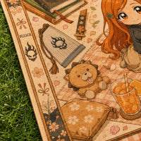 Orihime's Quiet Picnic - Sakura-Bordered Floor Composition