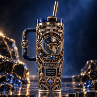 Knowledge Illuminates the Way - Blue and Bronze Astronomer's Tumbler