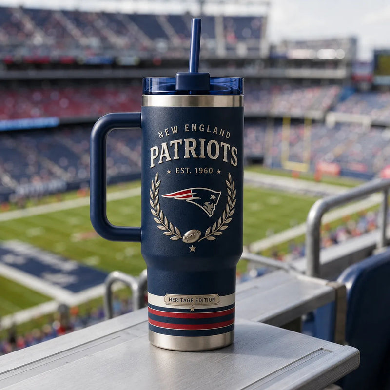 NE Heritage Crest - Navy Laurel Emblem Tumbler
