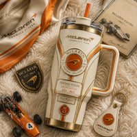 MCL Heritage Crest - Cream and Gold Tumbler Design