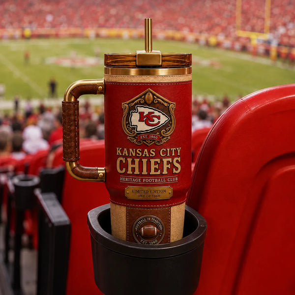 KC Heritage - Arrowhead Crest Tumbler in Red and Gold - main