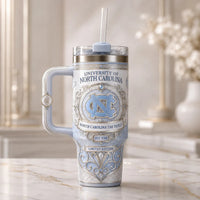 UNC - Interlocked Monogram in Porcelain and Pale Blue